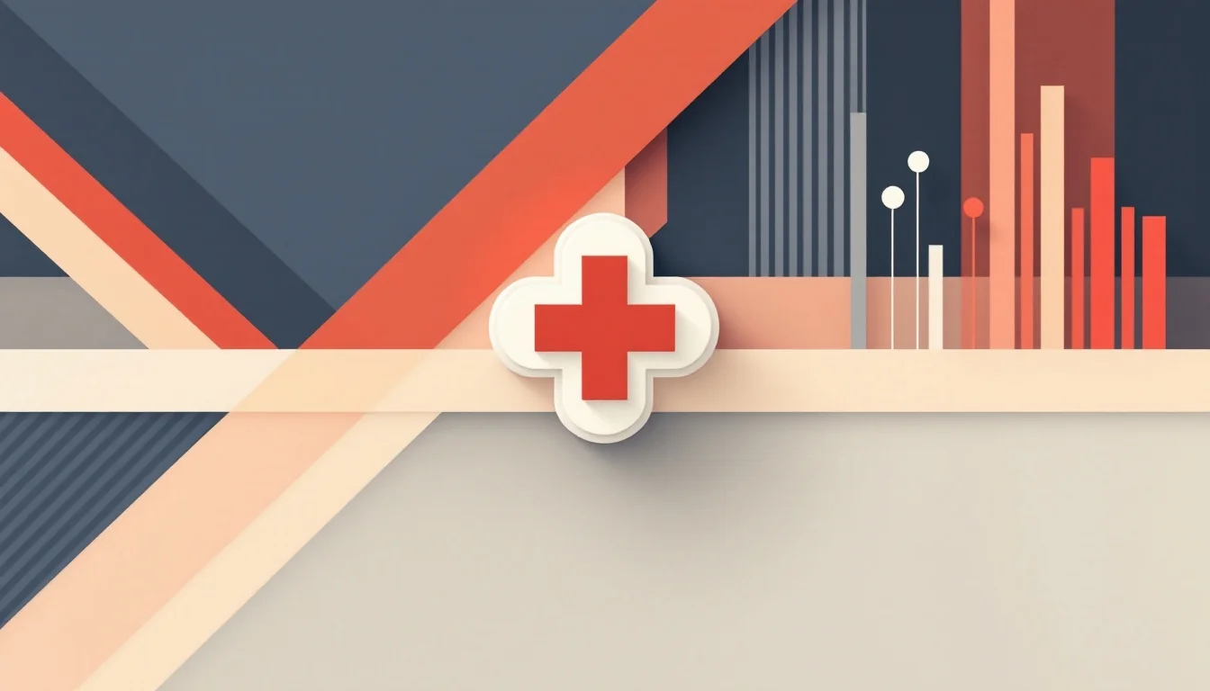 Public health advisory graphic showing warning symbols and medical cross