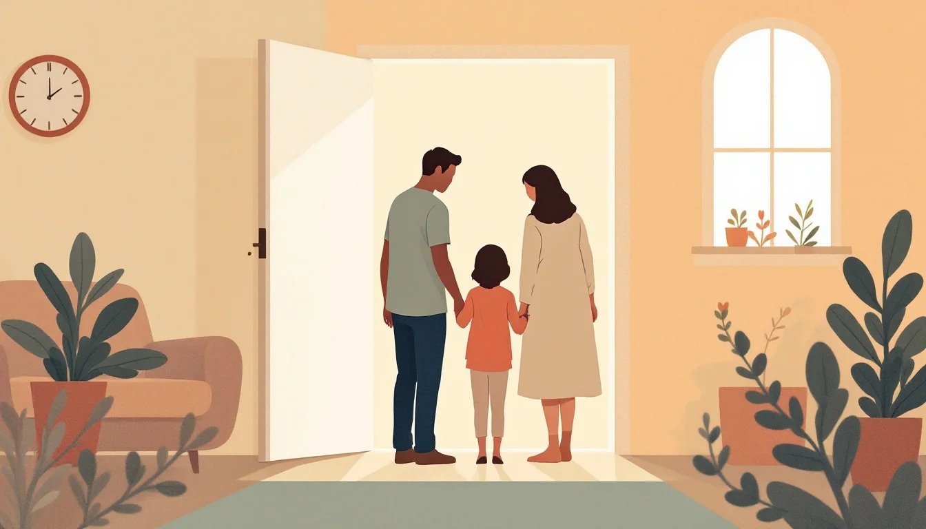 Family member offering supportive presence during recovery journey