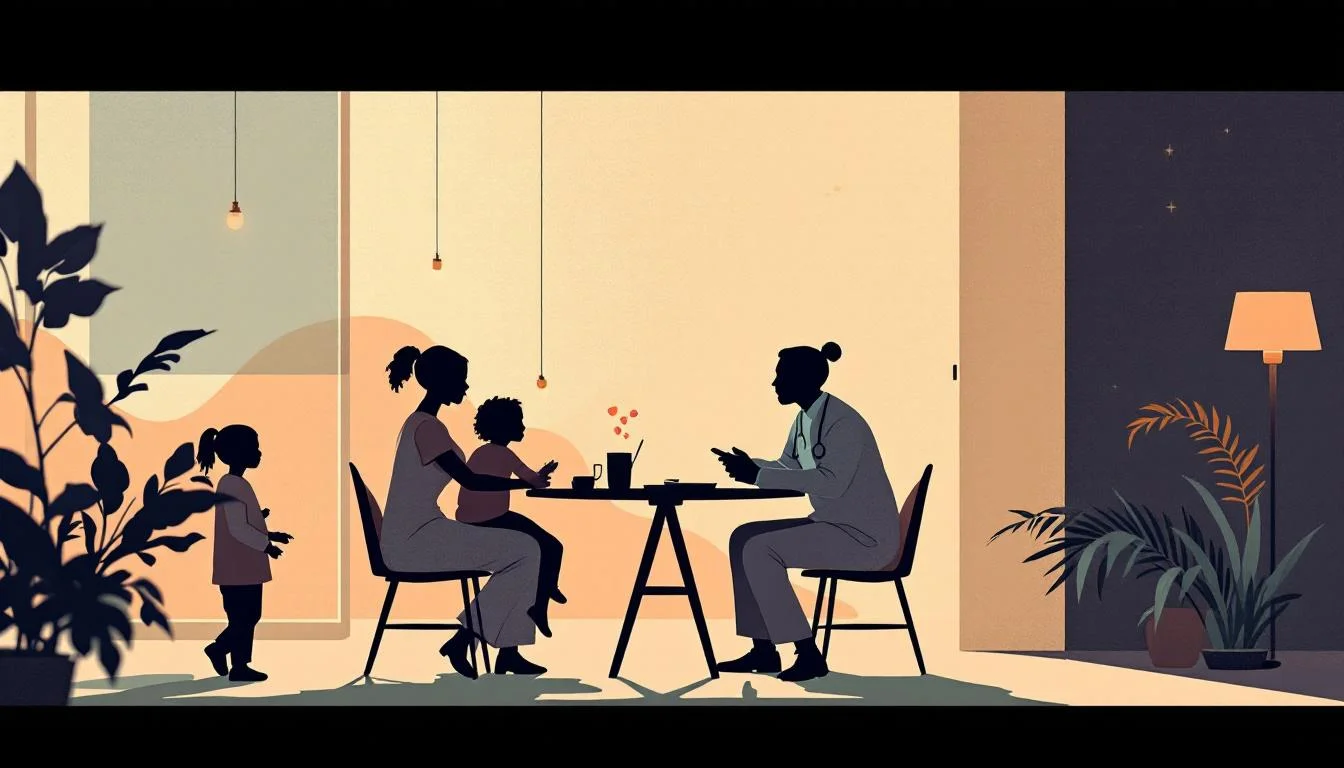 Supportive family consultation with healthcare provider