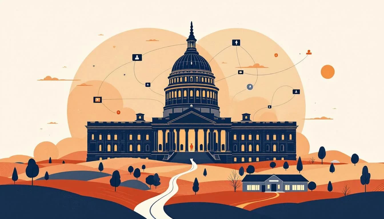 Mississippi state capitol with healthcare network connections