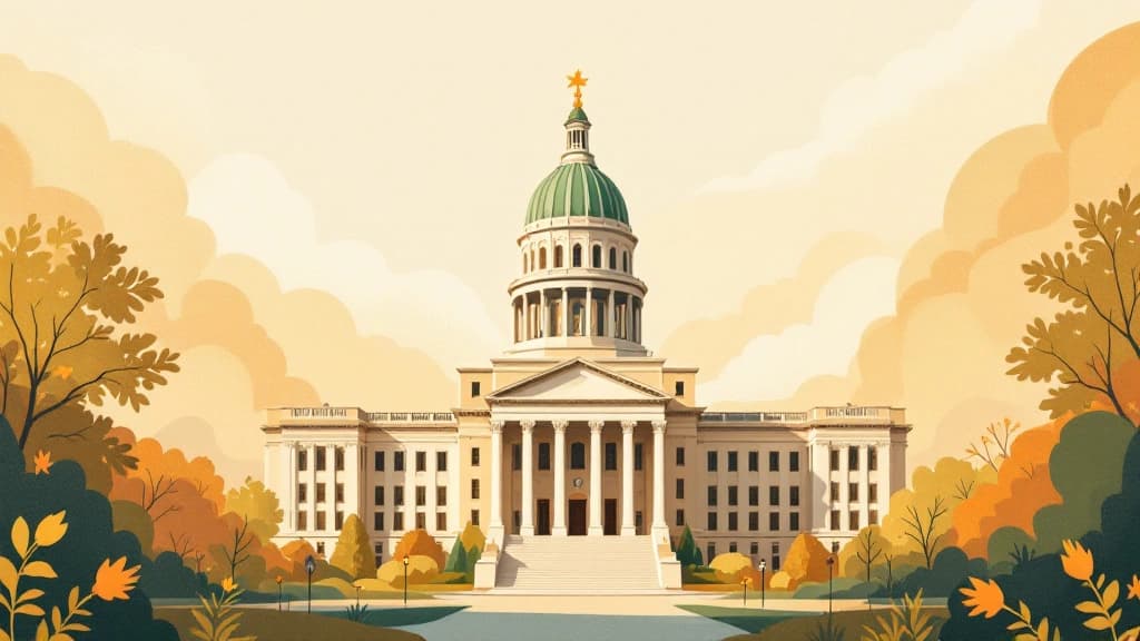 Minnesota state capitol building with supportive mental health imagery